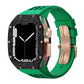 Luxurious Carbon Fiber Metal Case Strap For Apple Watch Series 44/45 mm - Mycasety Mycasety