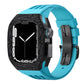 Luxurious Carbon Fiber Metal Case Strap For Apple Watch Series 44/45 mm - Mycasety Mycasety
