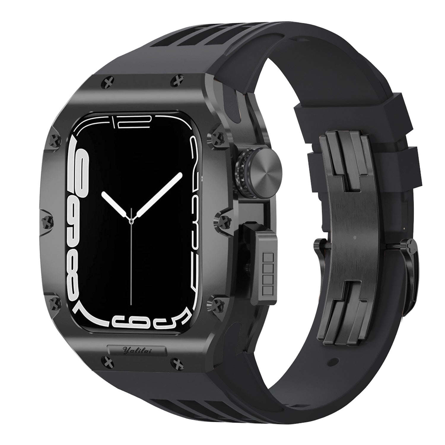 Luxurious Titanium Alloy Case Strap For Apple Watch Series 44/45 mm - Mycasety Mycasety