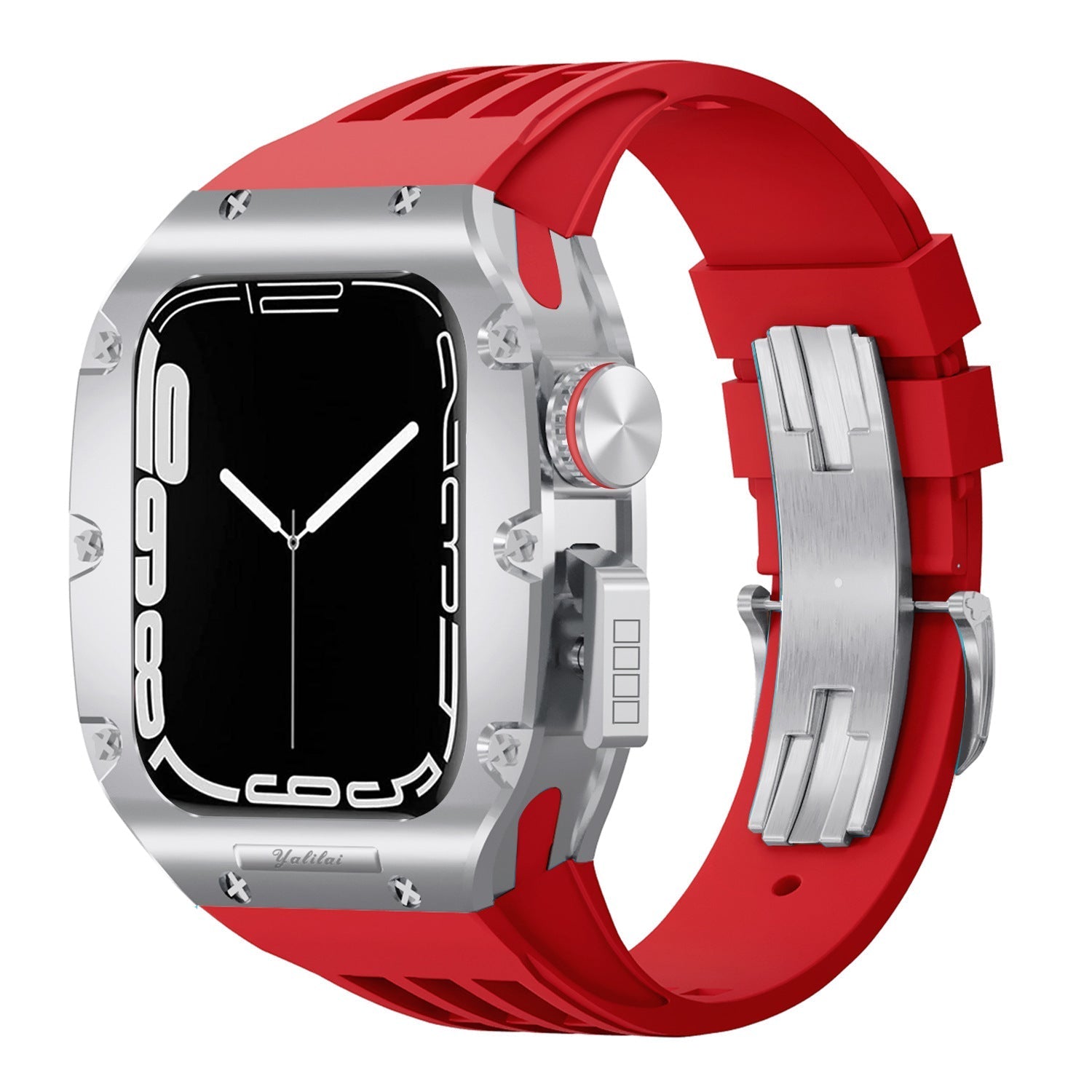 Luxurious Titanium Alloy Case Strap For Apple Watch Series 44/45 mm - Mycasety Mycasety