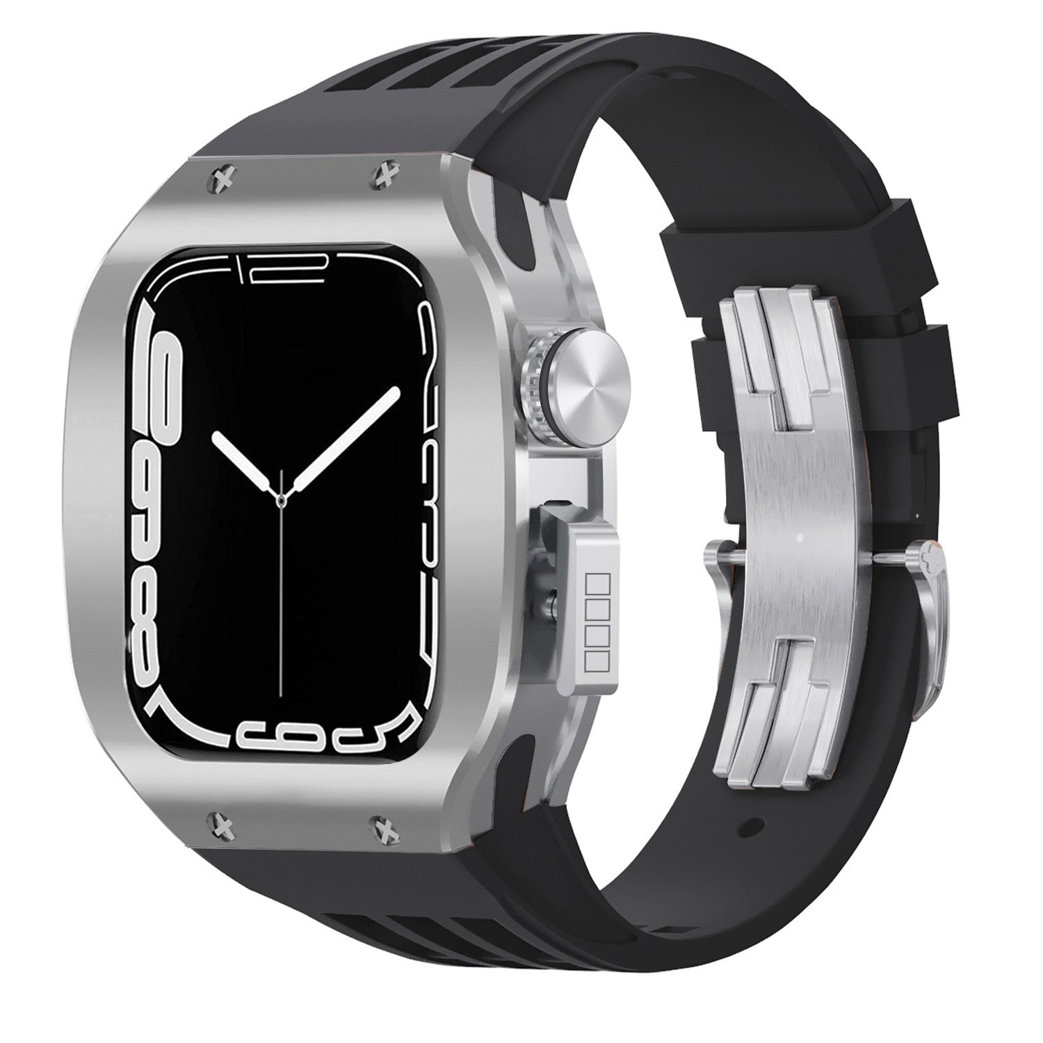 Luxurious Titanium Alloy Case Strap For Apple Watch Series 44/45 mm - Mycasety Mycasety