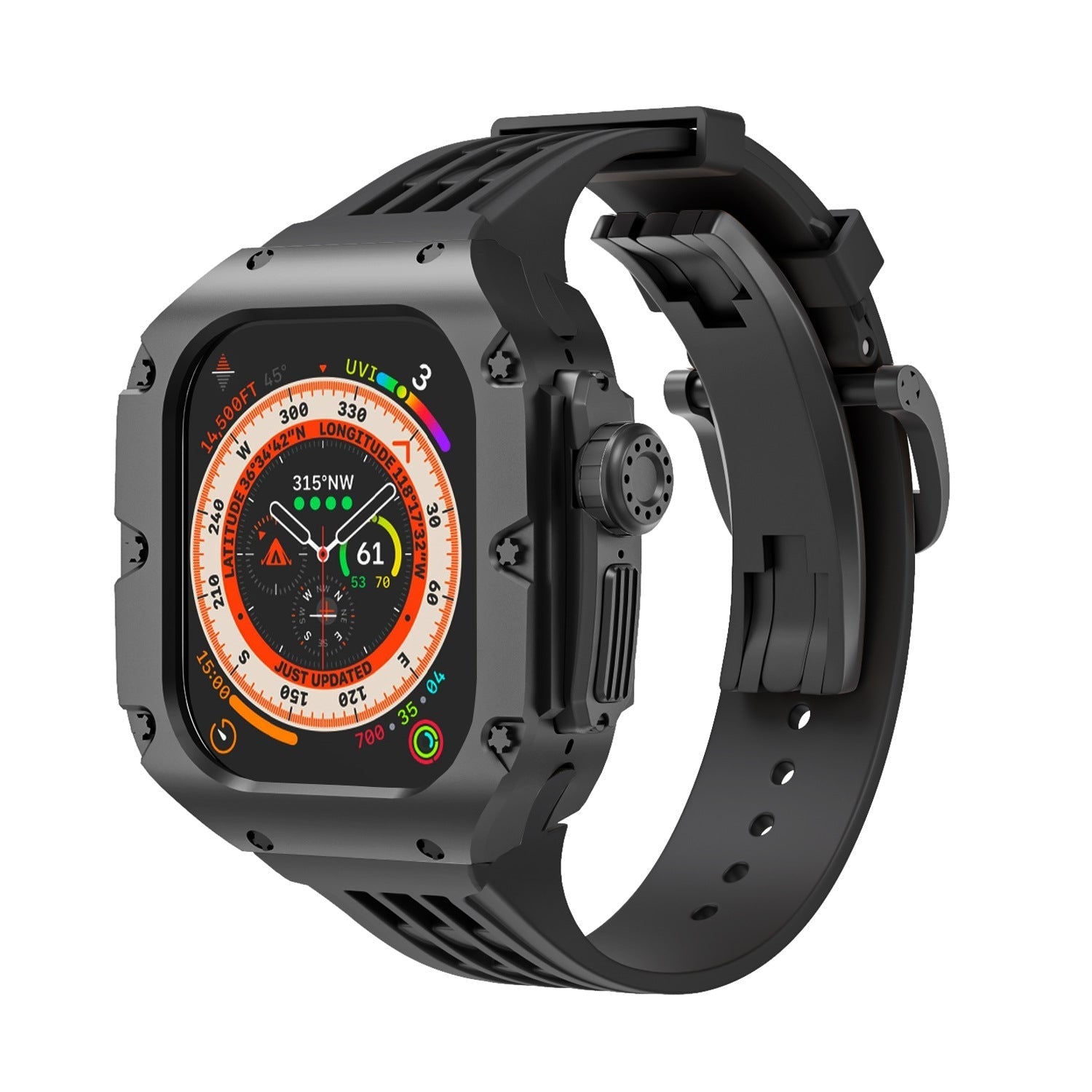 Luxurious Titanium Alloy Case Strap For Apple Watch Ultra 49 mm - Mycasety Mycasety