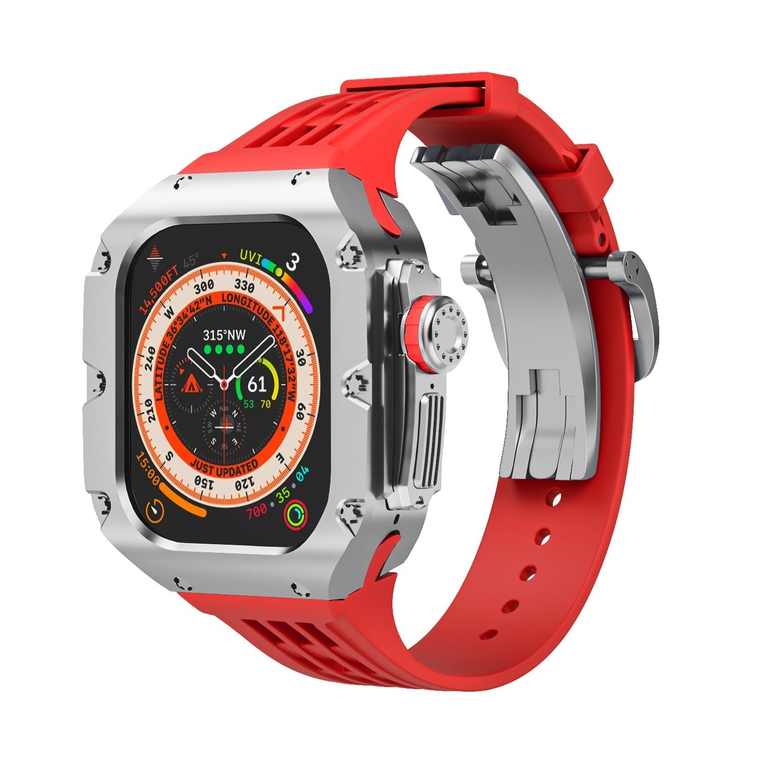 Luxurious Titanium Alloy Case Strap For Apple Watch Ultra 49 mm - Mycasety Mycasety