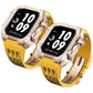 Luxurious Titanium Alloy Crystal Case Strap For Apple Watch 44/45 mm - Mycasety Mycasety