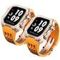 Luxurious Titanium Alloy Crystal Case Strap For Apple Watch 44/45 mm - Mycasety Mycasety