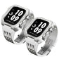 Luxurious Titanium Alloy Crystal Case Strap For Apple Watch 44/45 mm - Mycasety Mycasety