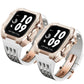 Luxurious Titanium Alloy Crystal Case Strap For Apple Watch 44/45 mm - Mycasety Mycasety