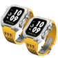 Luxurious Titanium Alloy Crystal Case Strap For Apple Watch 44/45 mm - Mycasety Mycasety