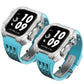 Luxurious Titanium Alloy Crystal Case Strap For Apple Watch 44/45 mm - Mycasety Mycasety