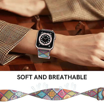 Bohemian Breathable Woven Stylish Nylon Band For Apple Watch