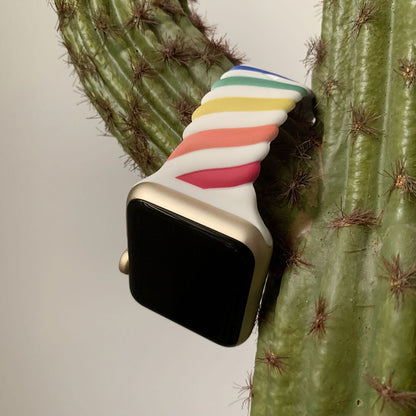 Silicone Rainbow Twist Sport Band For Apple Watch