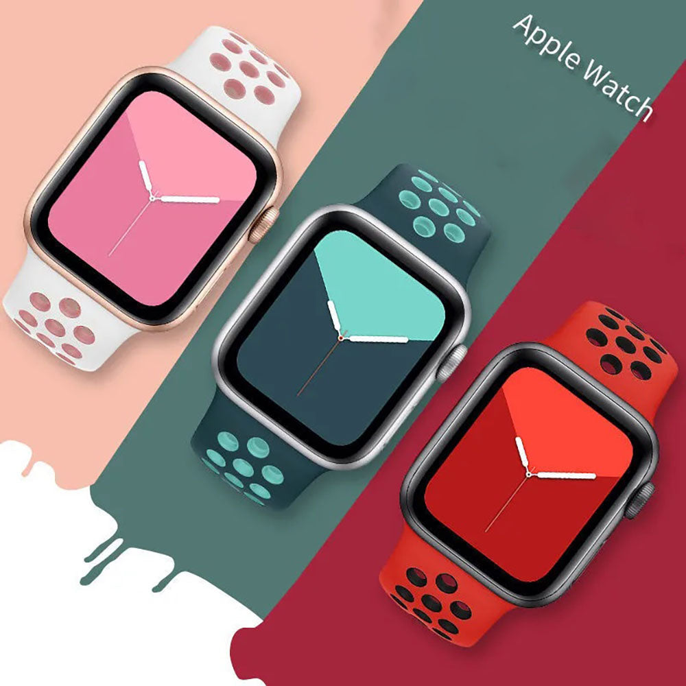 Breathable Hole Silicone Sport Band For Apple Watch