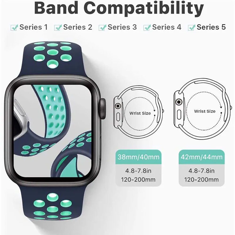 Breathable Hole Silicone Sport Band For Apple Watch