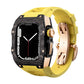 Carbon Fiber And Titanium Case With Fluororubber Strap For Apple Watch 44/45 MM - Mycasety Mycasety