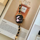 High-End Black Gold Series Leather Metal Band