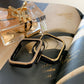 High-End Black Gold Series Leather Metal Band