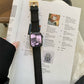 High-End Black Gold Series Leather Metal Band