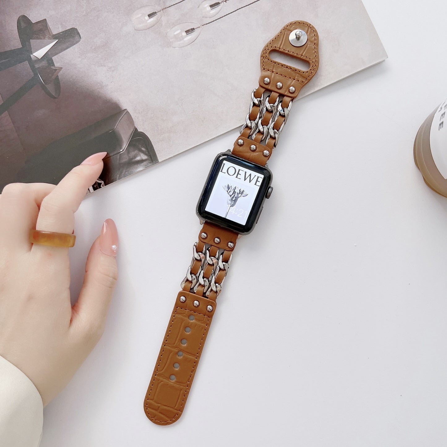 Rivet Bracelet Leather Apple Watch Band