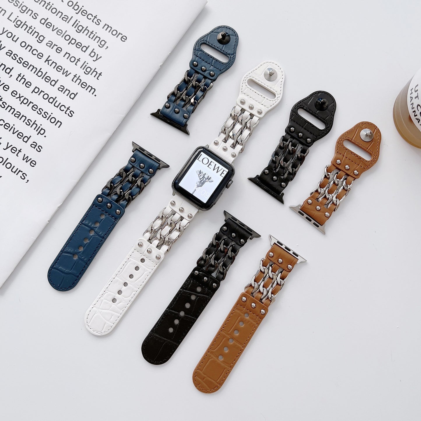 Rivet Bracelet Leather Apple Watch Band