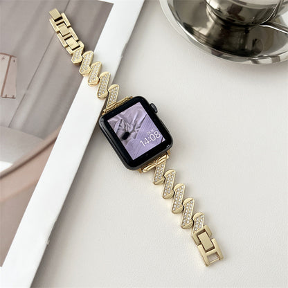 Lightning Rhinestone Alloy Watch Bracelet Apple Watch Band