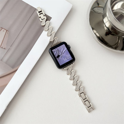 Lightning Rhinestone Alloy Watch Bracelet Apple Watch Band