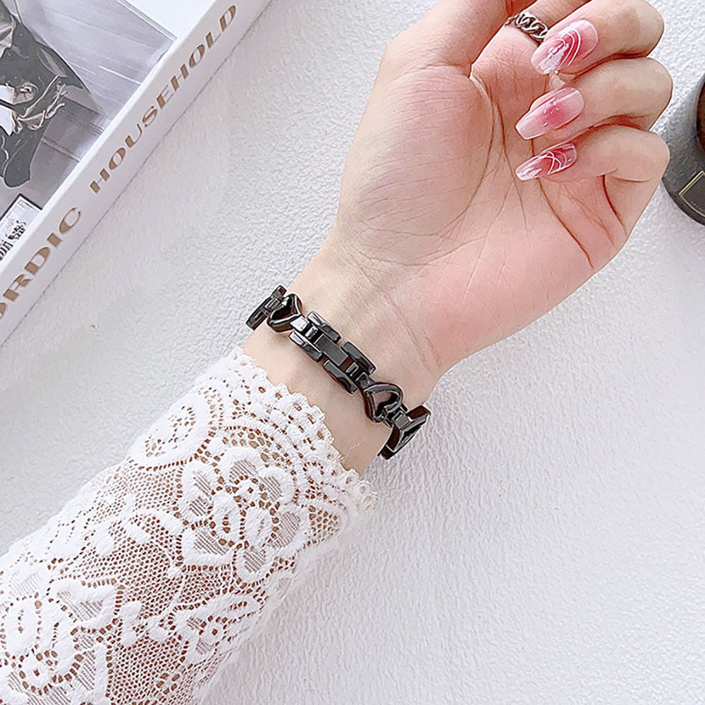 Stylish Diamond Heart Metal Apple Watch Band