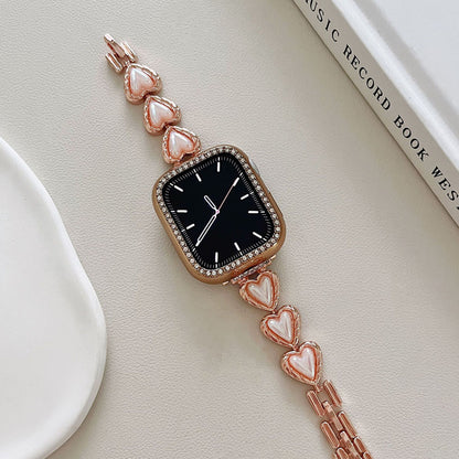 Metal Heart Pattern Apple Watch Band