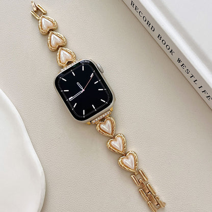 Metal Heart Pattern Apple Watch Band