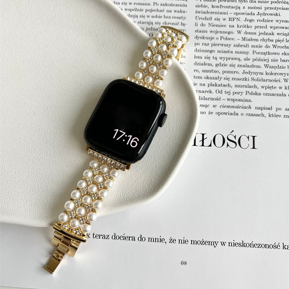 Metal Pearl Bracelet Apple Watch Band