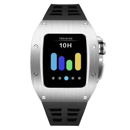 Luxury Metal Case Strap For Apple Watch Series 44/45 mm