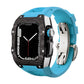 Carbon Fiber And Titanium Case With Fluororubber Strap For Apple Watch 44/45 MM - Mycasety Mycasety