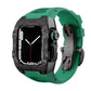 Carbon Fiber And Titanium Case With Fluororubber Strap For Apple Watch 44/45 MM - Mycasety Mycasety