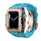 Luxury Metal Case Strap For Apple Watch Series 44/45 mm - Mycasety Mycasety