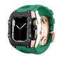 Carbon Fiber And Titanium Case With Fluororubber Strap For Apple Watch 44/45 MM - Mycasety Mycasety