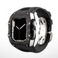 Carbon Fiber And Titanium Case With Fluororubber Strap For Apple Watch 44/45 MM - Mycasety Mycasety