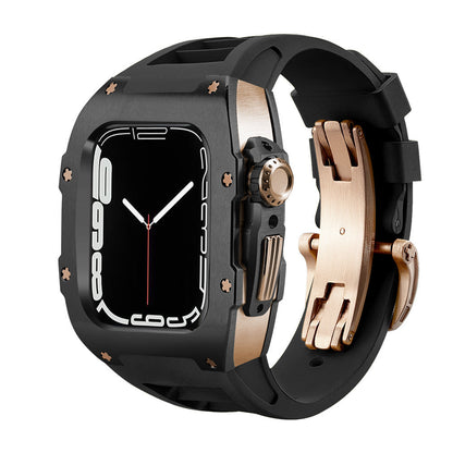 Luxury Metal Case Strap For Apple Watch Series 44/45 mm - Mycasety Mycasety