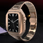 Luxury Metal Case Strap For Apple Watch 44/45mm - Mycasety Mycasety