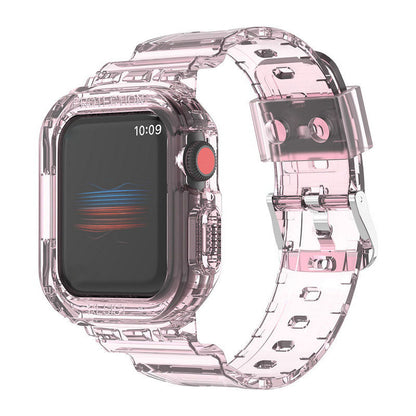 Luxury Transparent Case Strap For Apple Watch Series 41/45 mm - mycasety2023 Mycasety