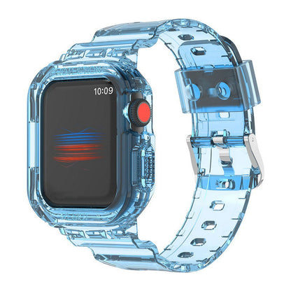 Luxury Transparent Case Strap For Apple Watch Series 41/45 mm - mycasety2023 Mycasety