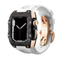 Carbon Fiber And Titanium Case With Fluororubber Strap For Apple Watch 44/45 MM - Mycasety Mycasety