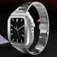 Luxury Metal Case Strap For Apple Watch 44/45mm - Mycasety Mycasety