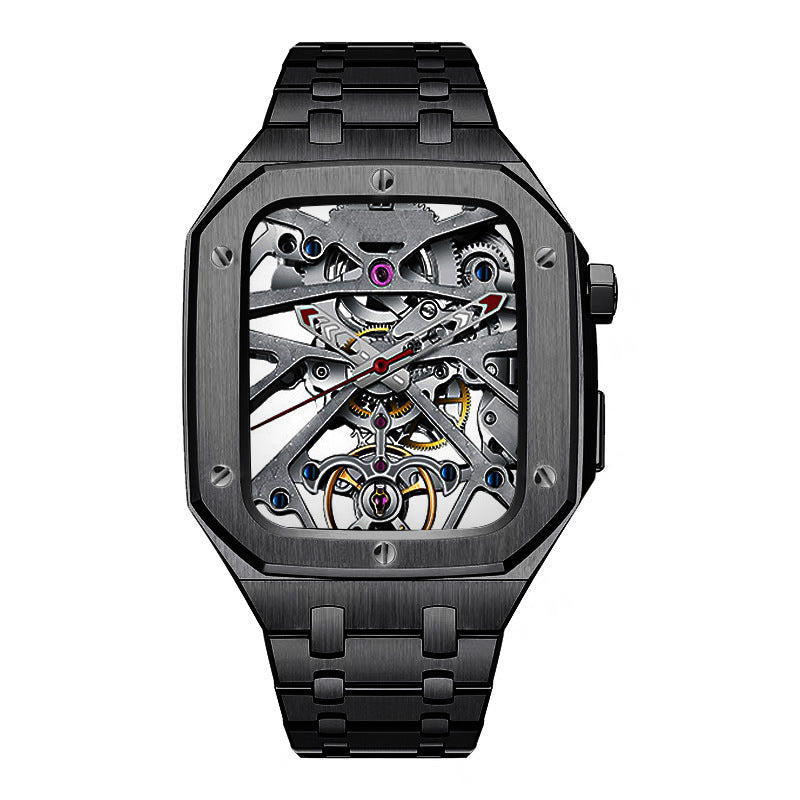 Luxury Metal Case Strap For Apple Watch Series 44/45 mm - Mycasety Mycasety