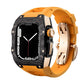 Carbon Fiber And Titanium Case With Fluororubber Strap For Apple Watch 44/45 MM - Mycasety Mycasety