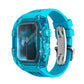 Luxury Metal Case Strap(Fluoro Rubber) For Apple Watch Series 44/45 mm - mycasety2023 Mycasety