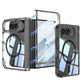 iPhone Duo - Magnetic Hinge Protection Clear Cover Built-in Tempered Glass Film & Magnetic Ring