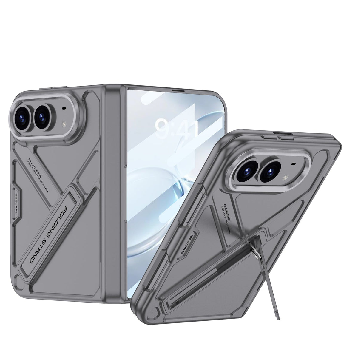 Armor Full-Body Protection Case For iPhone Duo – Hidden Kickstand,Tempered Glass Screen Protector