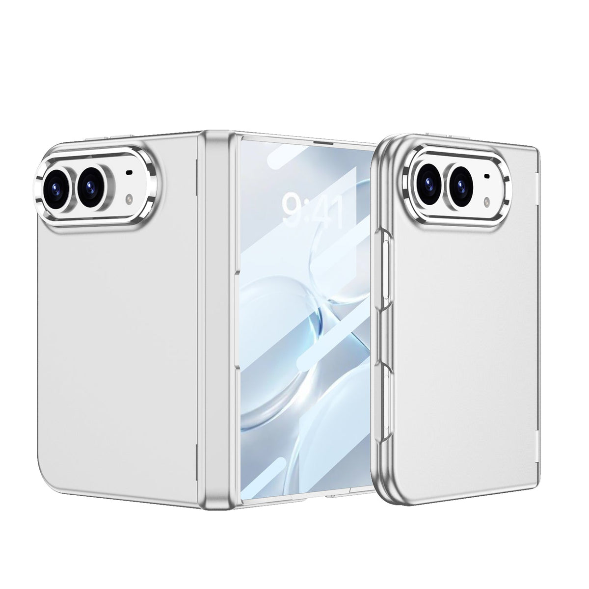 iPhone Duo - Magnetic Hinge Protection Fashion Cover Built-in Tempered Glass Film