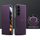 Luxurious Leather Cover With Magnetic Coil & Card Holder For Galaxy Z Fold 7/6/5/4