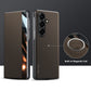 Luxurious Leather Cover With Magnetic Coil & Card Holder For Galaxy Z Fold 7/6/5/4