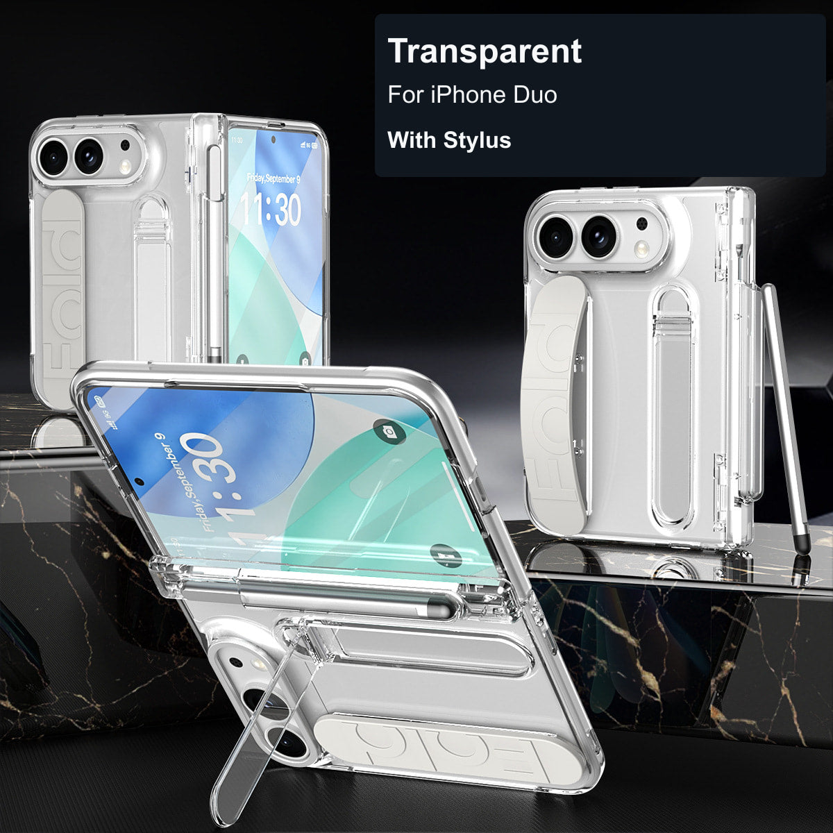 iPhone Duo | Grip Strap Stand Case with Optional Stylus